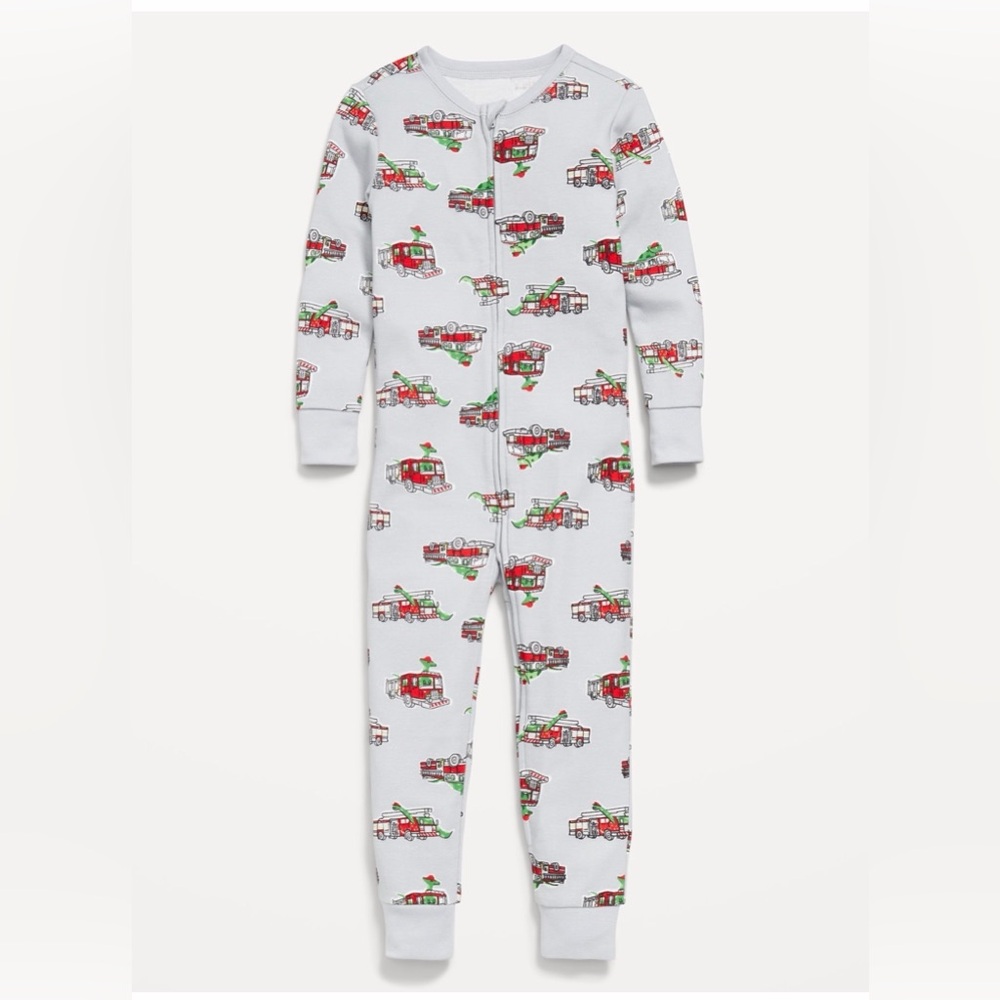 Old Navy Kids Pajamas Fire Truck Print Size 3T
